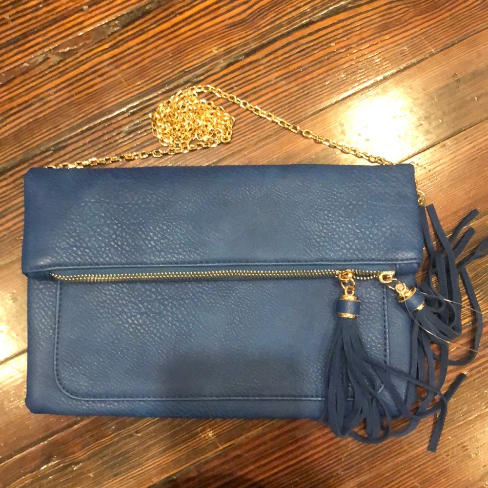 Blue Cross Body w/Tassles